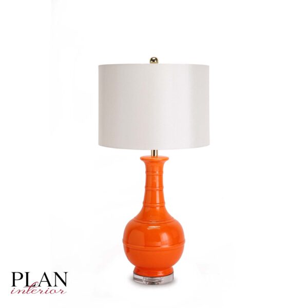 Orange Ceramic Table Lamp