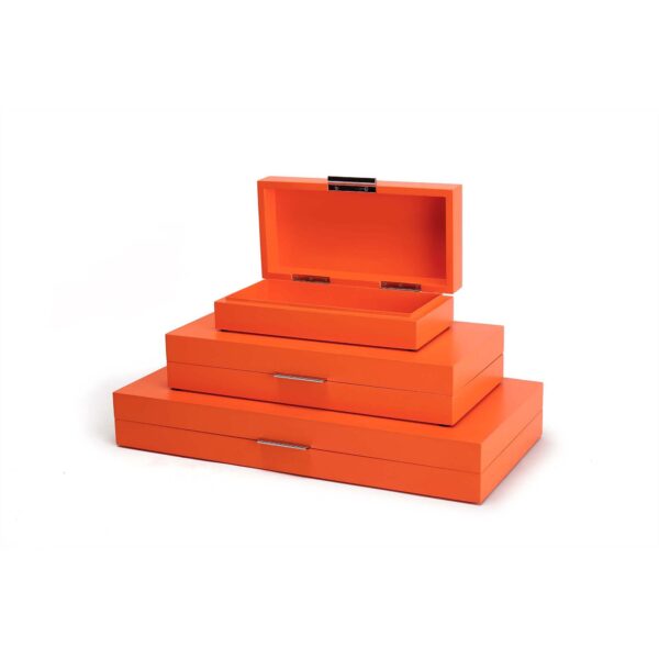 Orange Accessory Box Set Of 3